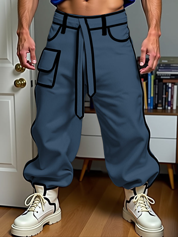 Mens Striped Colorblock Casual Pant SKUL20522