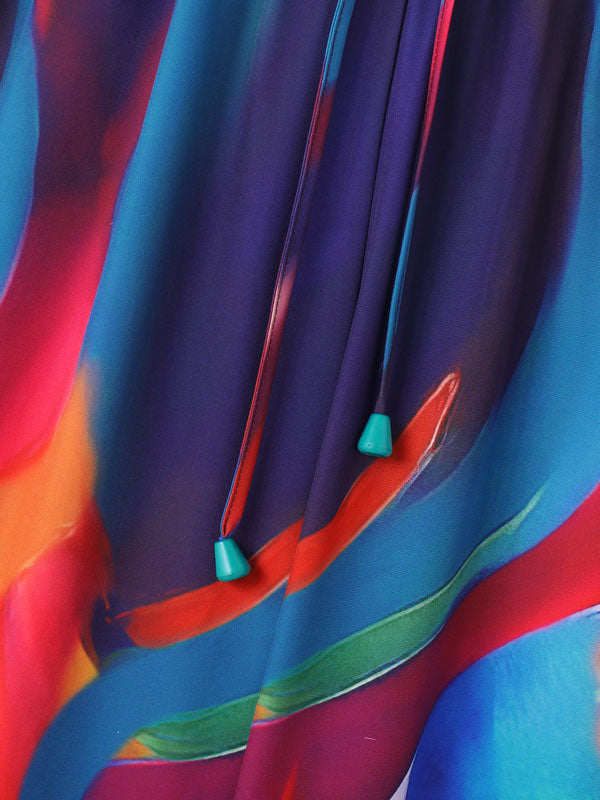 Mens Colorful Fluid Striped Print Long Pant SKUK72776