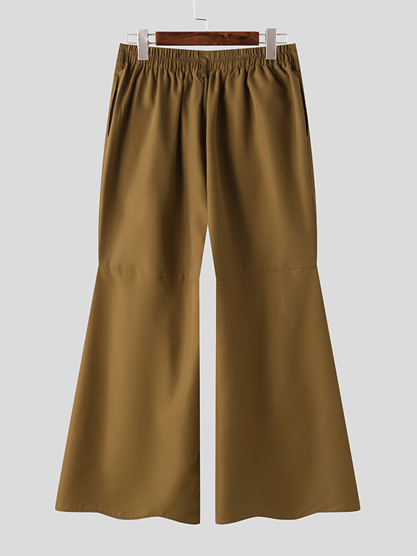 Mens Ruched Wide-Leg Casual Pant SKUK95598