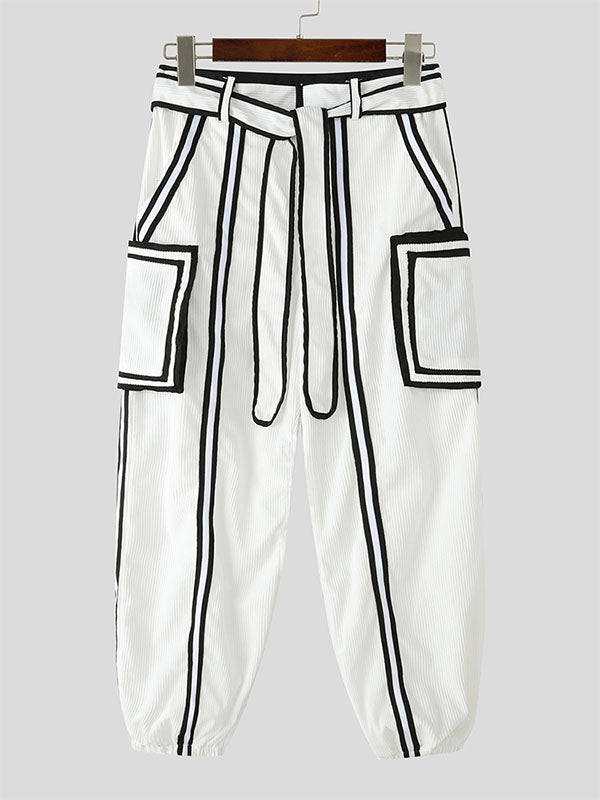 Mens Striped Colorblock Casual Pant SKUL20521