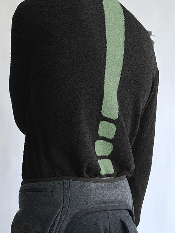 Mens Collar Print Long-Sleeve Sweater SKUK81465