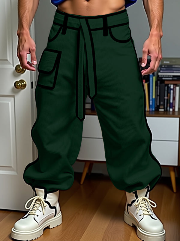 Mens Striped Colorblock Casual Pant SKUL20522