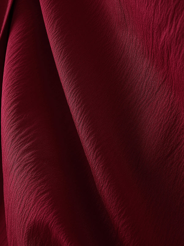 Mens Solid Color Irregular Pleated Long Pant SKUK99771