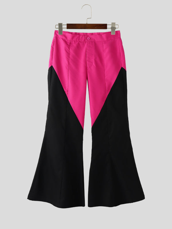 Mens Contrast Color Loose Flared Pant SKUL18930