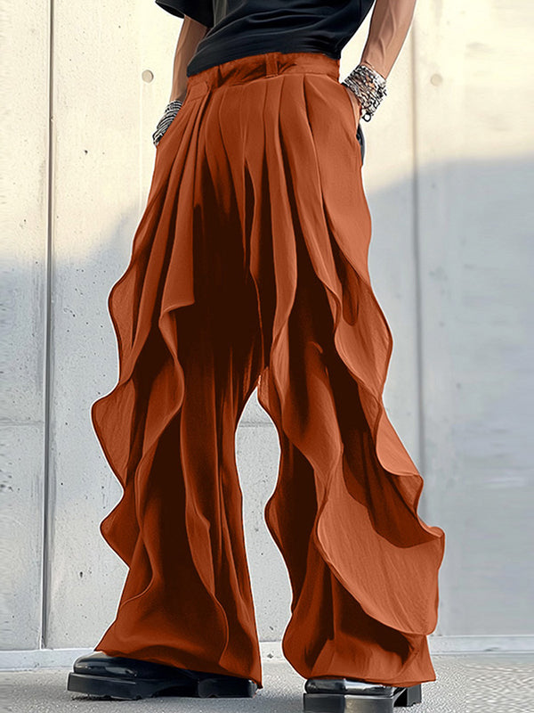 Mens Ruffle Asymmetric Hem Pant SKUK89165