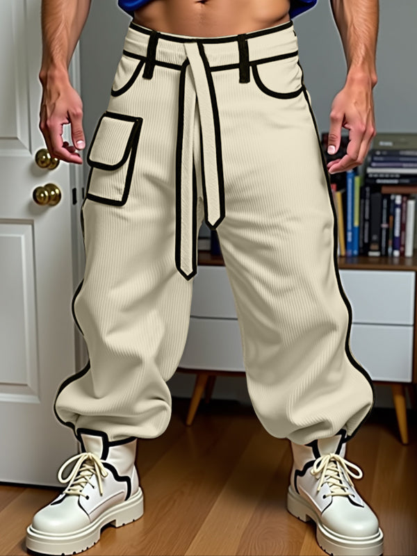 Mens Striped Colorblock Casual Pant SKUL20522